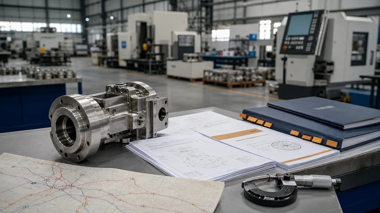 Industrial machinery and research documents, illustrative market context